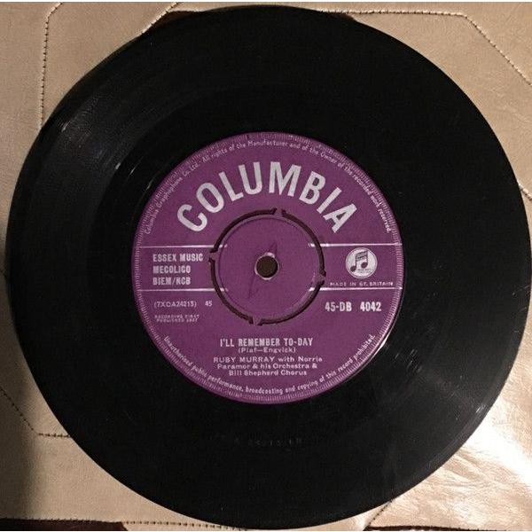 英7" Ruby Murray Ill Remember Today 45DB4042 Columb...