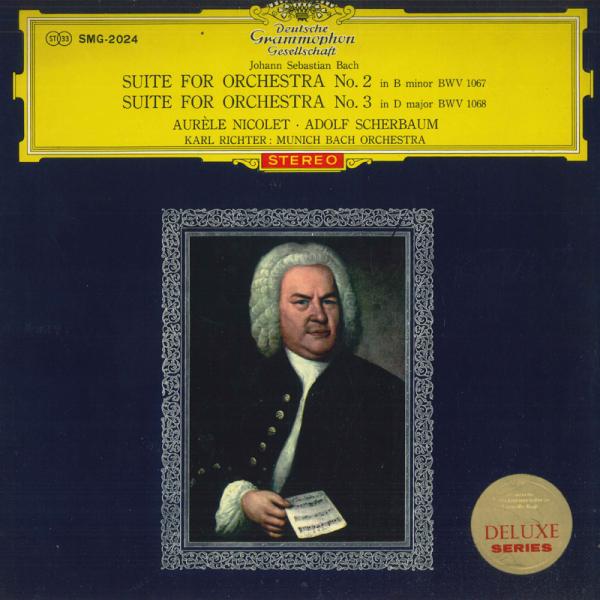 LP オーレル・二コレ, アドルフ・シェルバウム, カール・リヒター, JSバッハ管弦楽組曲第2番ロ...