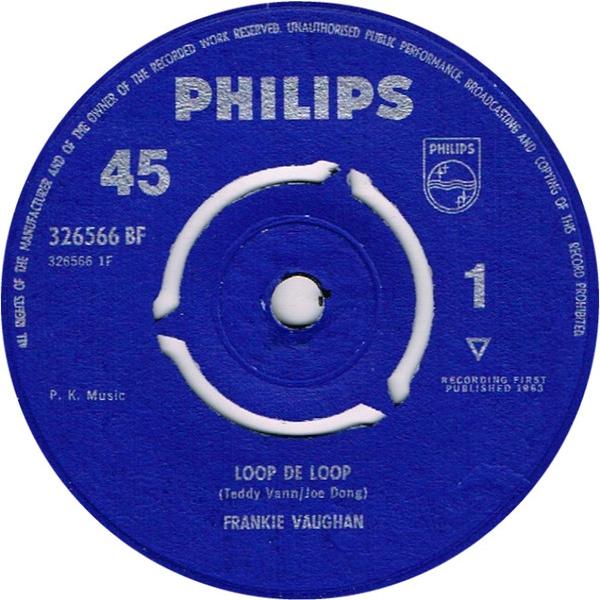 英7" Frankie Vaughan Loop De Loop 326566BF Philips ...
