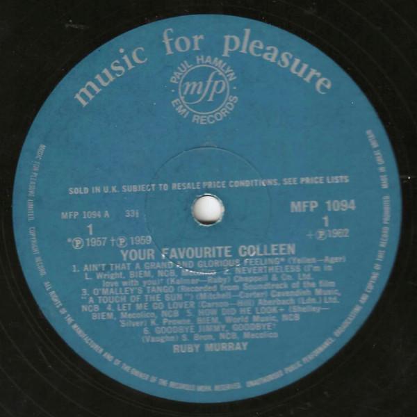 英LP Ruby Murray Your Favourite Colleen MFP1094 MUS...