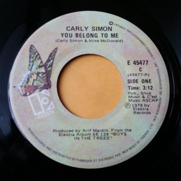 加7" Carly Simon You Belong To Me E45477 Elektra /0...