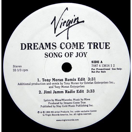 米12” DREAMS COME TRUE Song Of Joy 708761361612 Vir...