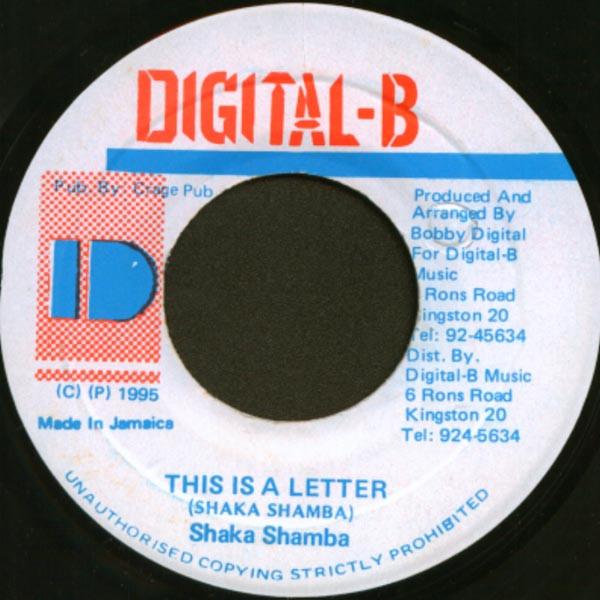 ジャマイカ7" Shaka Shamba This Is A Letter NONE Digital...