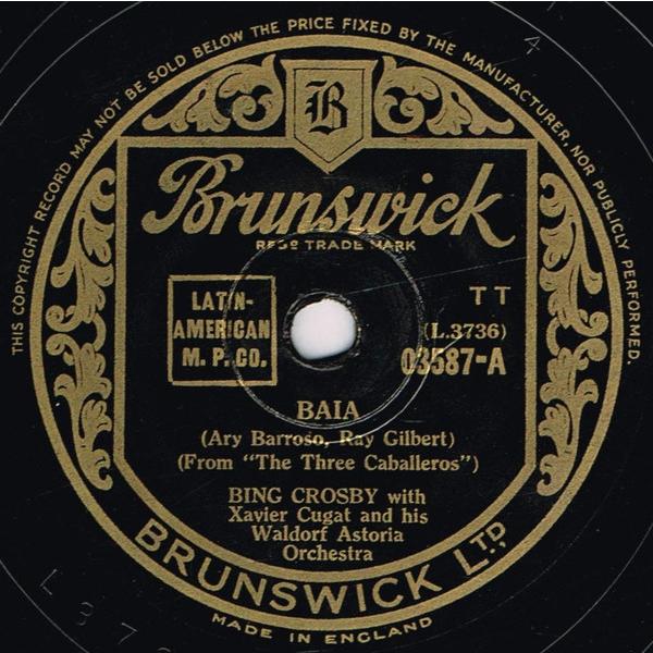英78RPM/SP Bing Crosby Baia / You Belong To My Hear...