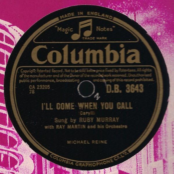 英78RPM/SP Ruby Murray With Ray Martin And His Orch...