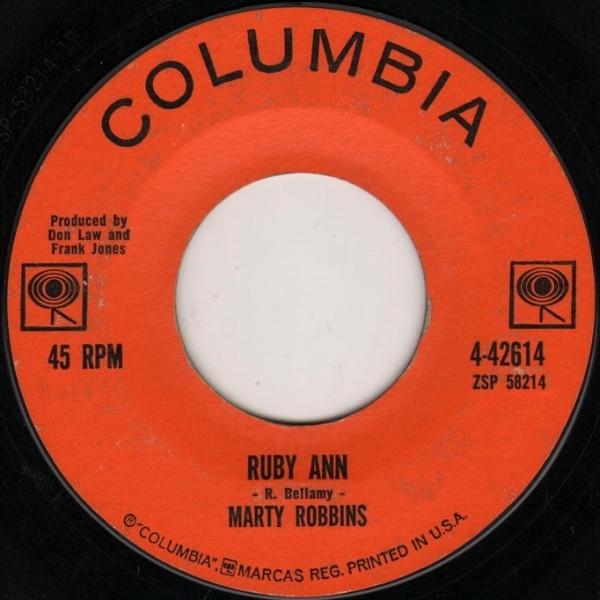 米7" Marty Robbins Ruby Ann 442614 Columbia /00080