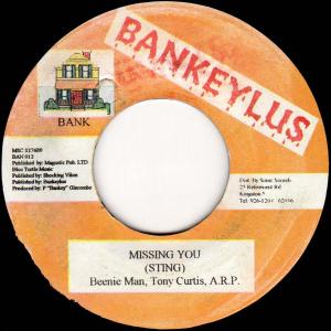 ジャマイカ7” Beenie Man, Tony Curtis, A.R.P Missing You BAN012 Bankeylus /00080