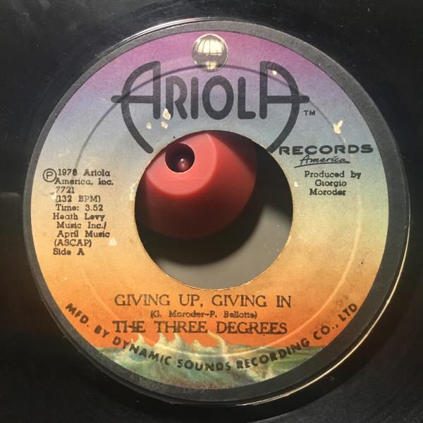 ジャマイカ7” Three Degrees Giving Up, Giving In 7721 Ar...
