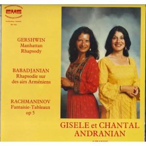 輸入LP Chantal Andranian, Gisele Andr Gisele Et Chantal Andranian 2 Pianos / Gershwin, Ba SB024 EMS /00260