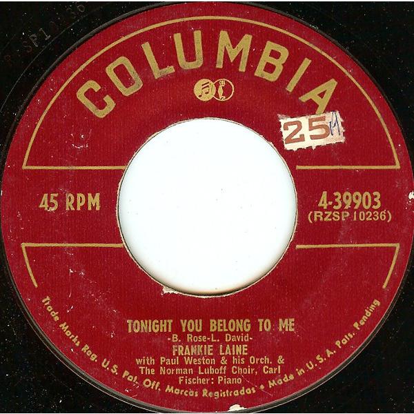 米7” Frankie Laine Tonight You Belong To Me / Im Ju...