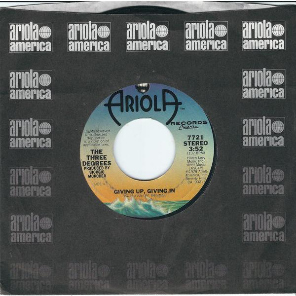 米7” Three Degrees Giving Up, Giving In 7721 Ariola...