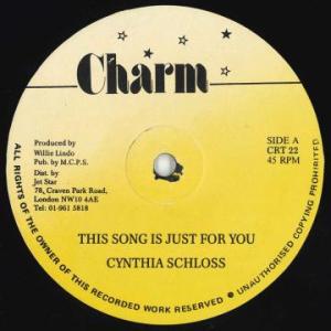 英12” Cynthia Schloss This Song Is Just For You CRT...