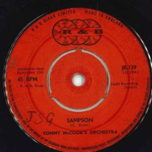 英7” Tommy McCooks Orchestra / Roy Sampson / My Arms Are Waiting JB139 R&B /00050