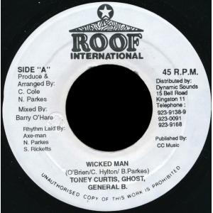 ジャマイカ7” Tony Curtis, Ghost, General B Wicked Man NONE Roof International /00080