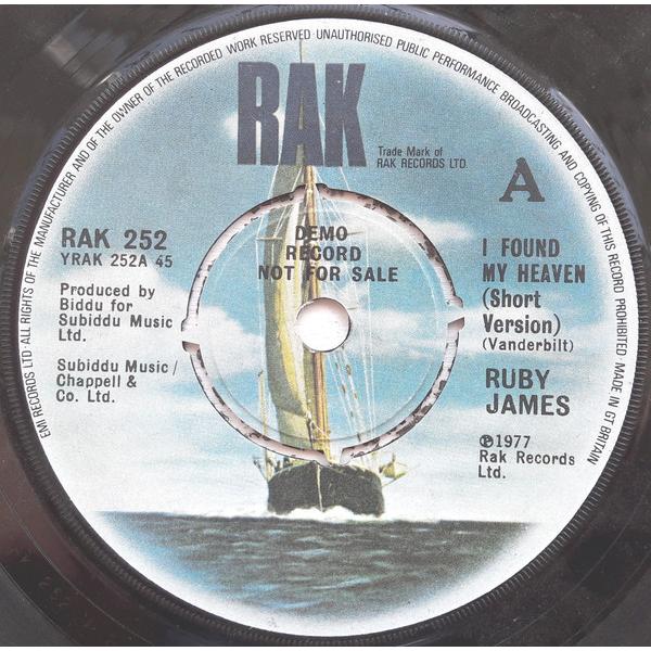 英7” Ruby James I Found My Heaven (Short Version) R...