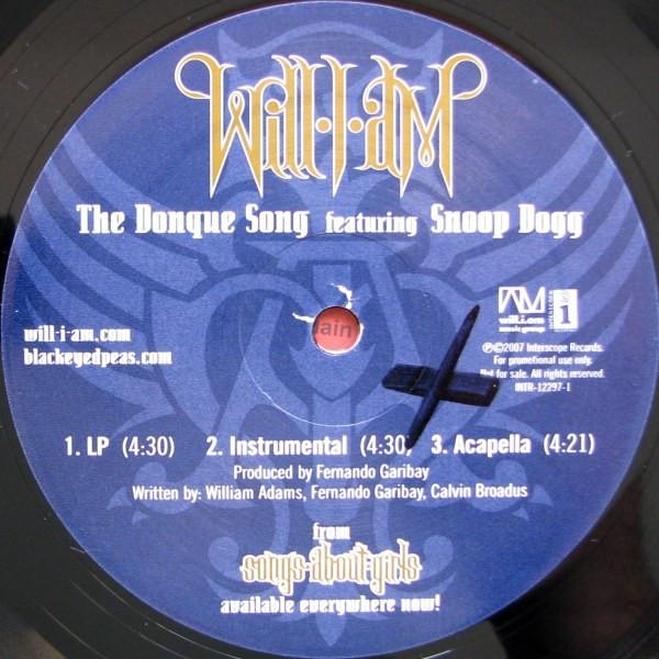 米12” Will I Am Featuring Snoop Dogg The Donque Son...