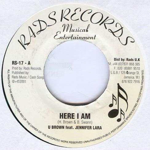 英7” Jennifer Lara, U Brown Here I Am RS17 Rads Rec...