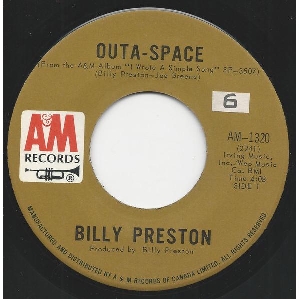 7” Billy Preston Outa-Space / I Wrote A Simple Son...