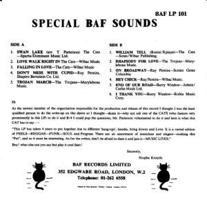 英LP Various Special BAF Sounds - Volume 1 BAFLP101 BAF /00260