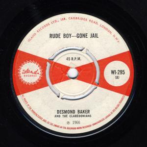英7” Desmond Baker & The Clarendoni Rude Boy - Gone Jail / Dont Fool Me WI295 Island Records /00080