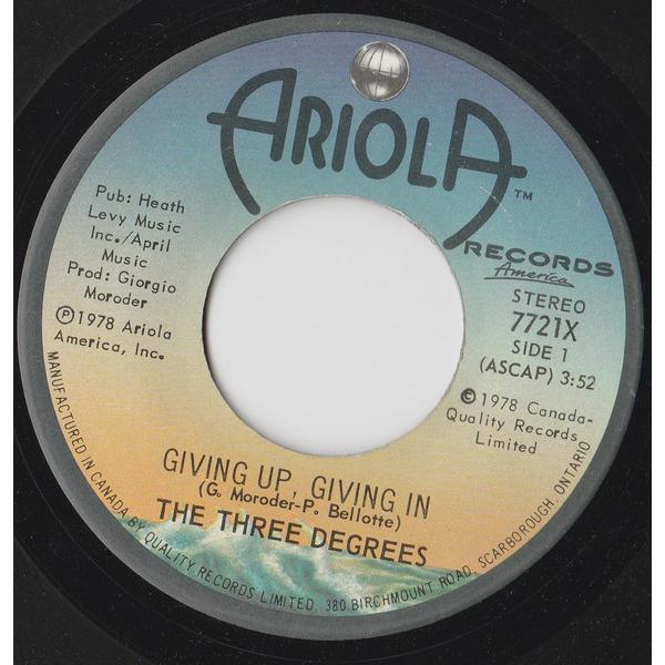 加7” Three Degrees Giving Up, Giving In 7721X ARIOL...