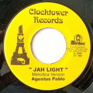 英7” Augustus Pablo Jah Light (Melodica Version) CT802 Clocktower Records /00080