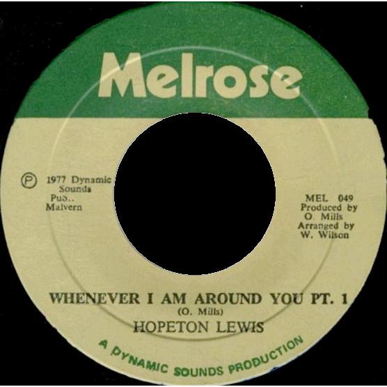 ジャマイカ7” Hopeton Lewis Whenever I Am Around You MEL...
