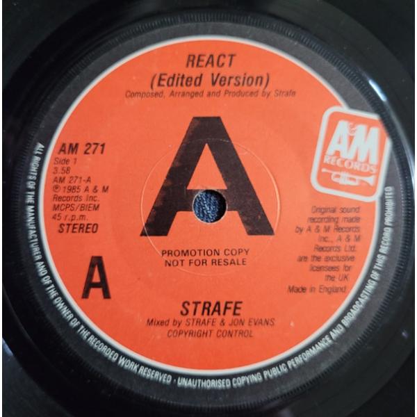 英7” Strafe React AM271PROMO A&amp;M Records /00080