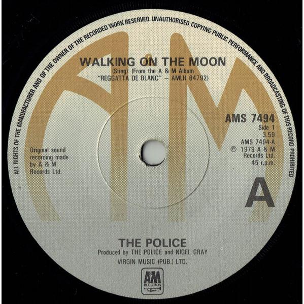 英7” Police Walking On The Moon AMS7494 A&amp;M Records...