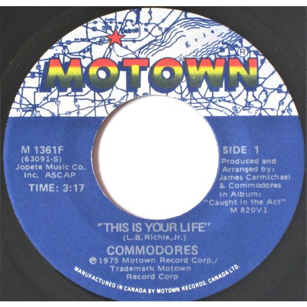 加7” Commodores This Is Your Life M1361F MOTOWN /00...