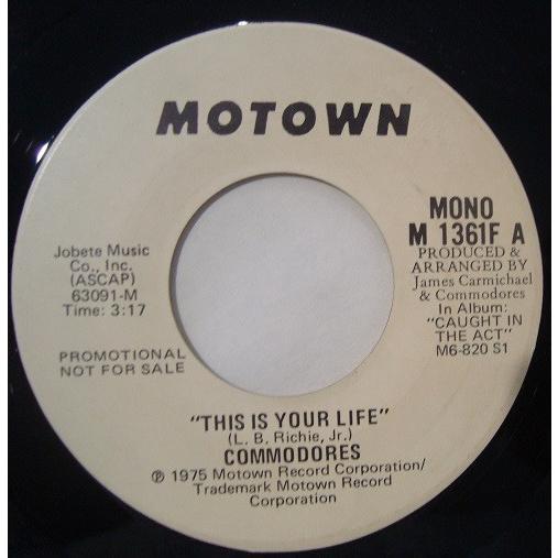 米7” Commodores This Is Your Life M1361FPROMO MOTOW...