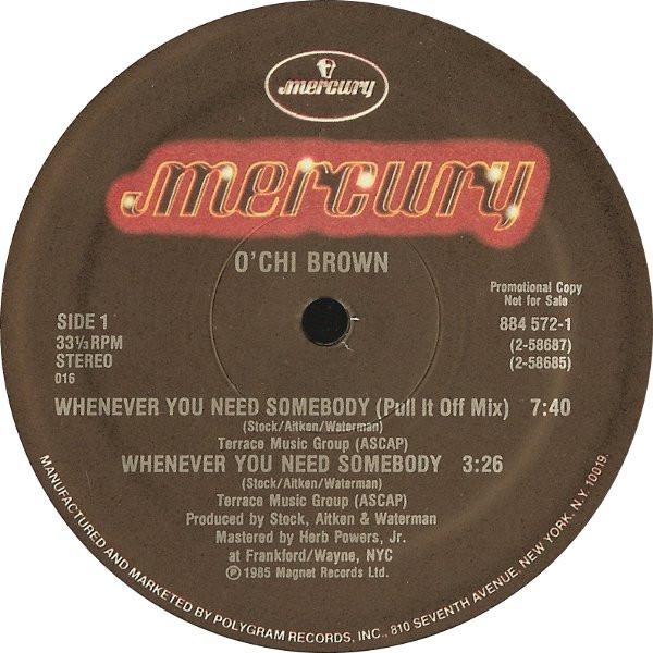 米12” OChi Brown Whenever You Need Somebody 8845721...