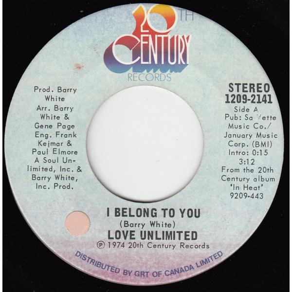 7” Love Unlimited I Belong To You 12092141 20th Ce...