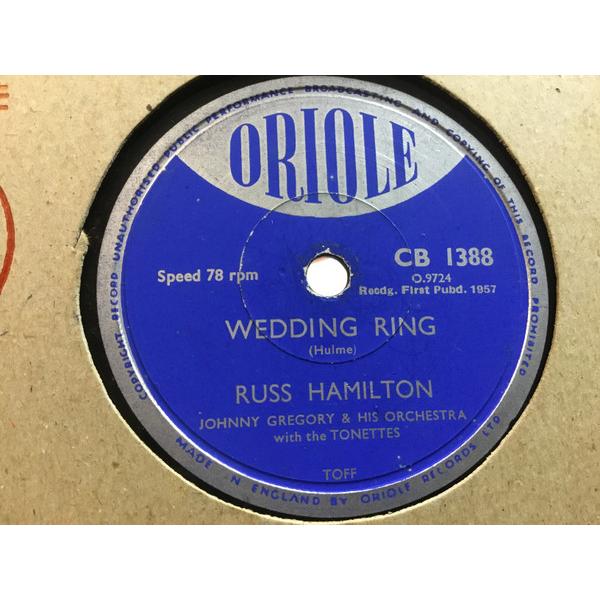 78RPM/SP Russ Hamilton, Johnny Gregory  Wedding Ri...