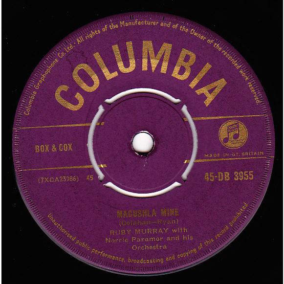 7” Ruby Murray Scarlet Ribbons / Macushla Mine 45D...