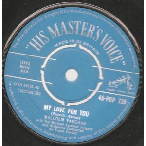 7” Malcolm Vaughan My Love For You / Lady Of Spain 45POP739 His Masters Voice /00080