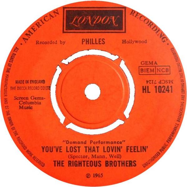 7” Righteous Brothers Youve Lost That Lovin Feelin...