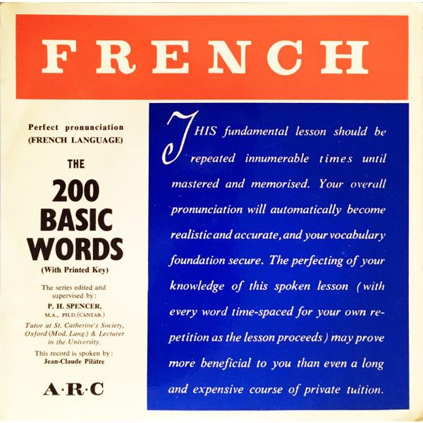 7” Jean-Claude Pilatre French - The 200 Basic Word...