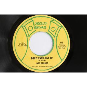 7” Wes Brooks Dont Ever Give Up / Version WB105 PERSIST RECORDS /00080