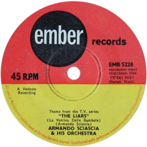 7” Armando Sciascia, His Orchestr The Liars EMBS228 EMBER /00080