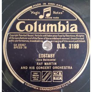 78RPM/SP Ray Martin & His Concert Orche Ecstasy / Lady Of Spain DB3199 COLUMBIA /00500