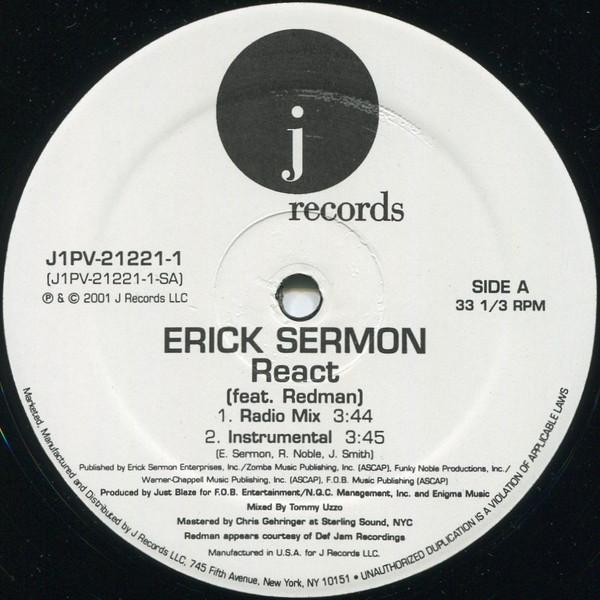 米12” Erick Sermon, Redman React J1PV212211 J Recor...