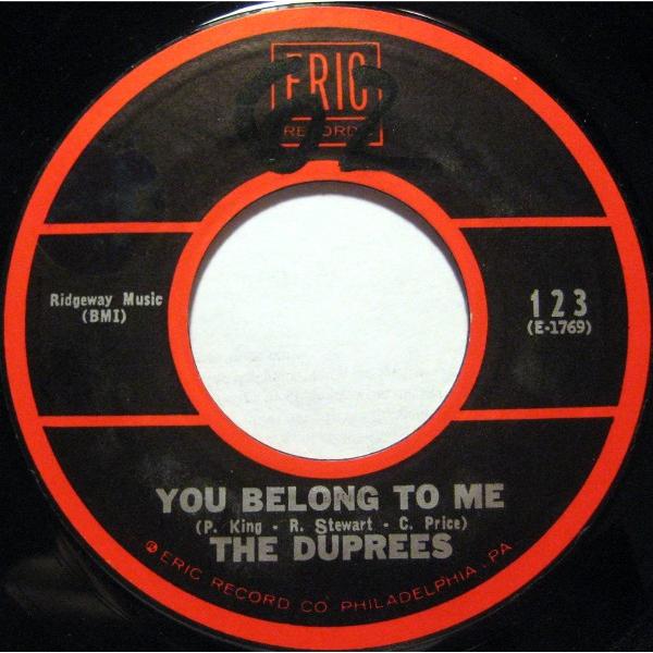 7” Duprees You Belong To Me / Take Me As I Am 123 ...