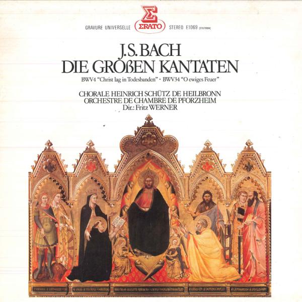 LP フリッツ・ヴェルナー, ハイルブ Jsバッハ　教会カンタータ選集 4 E1069 ERATO ...