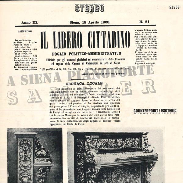 米LP Various A Siena Pianoforte Concert 51503 Count...
