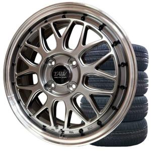 良品ラス1 特注カラー15インチアルミホイールタイヤセット 軽自動車用