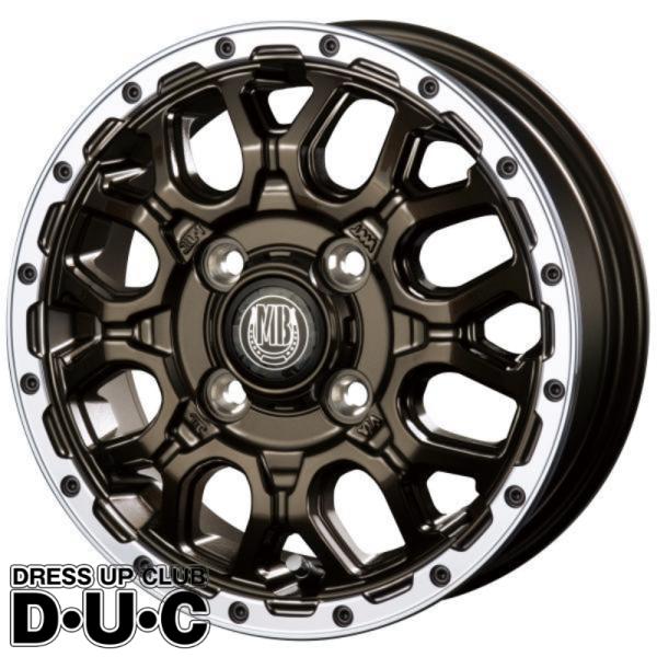 14インチアルミホイール 軽自動車 4本セット MUD BAHN XR-800M GBR/RP 14...