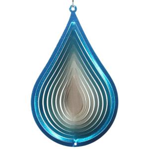 マジカルスピナー ティアドロップ 直径15cm 青/銀 ステンレス製