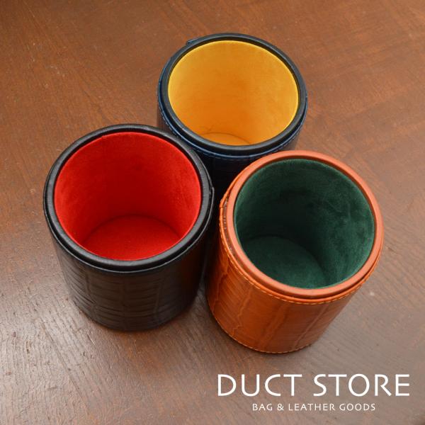 ペンケース メガネケース 本革 小物入れ クロコダイル 型押しレザー デスク周り DUCT(ダクト)...