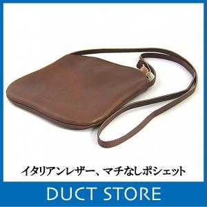 ポシェット サコシュ ミニマルバッグ 丸い マチ無し 本革 イタリアンレザー DUCT(ダクト) SVV-455｜duct-store